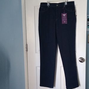 Gloria Vanderbilt really dark blue jeans